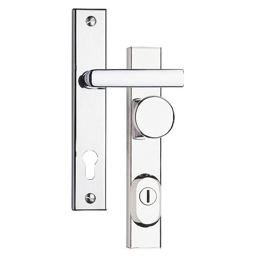 Kování bezpečnostní R1 klika/madlo H 90 mm vložka chrom nerez 0100 s překrytím (R R1BEZM) - Kliky, okenní a dveřní kování, panty Kování dveřní Kování dveřní bezpečnostní